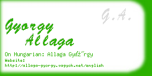 gyorgy allaga business card